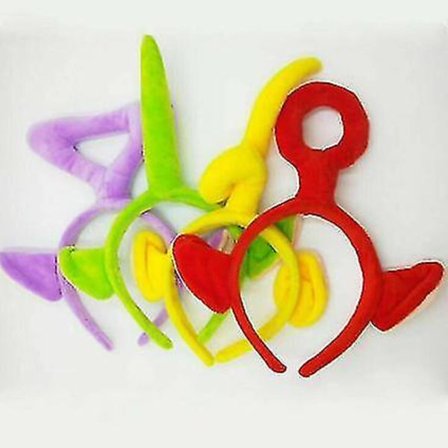 4 stk. Søde Teletubbies Anime Hårbøjle til Børnefest (4 farver)