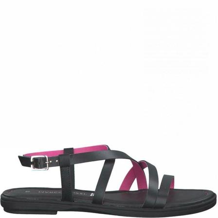 Marco Tozzi, Flat Sandals Zwart, Dames, Maat:38 EU