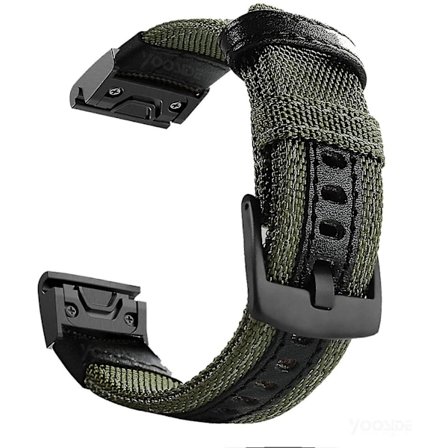 22 mm Nylonband Passar Garmin Fenix 5/fenix 6 (grön)