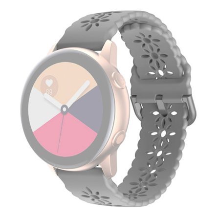 Flower Silikonarmband Samsung Galaxy Watch 7 40mm Grå