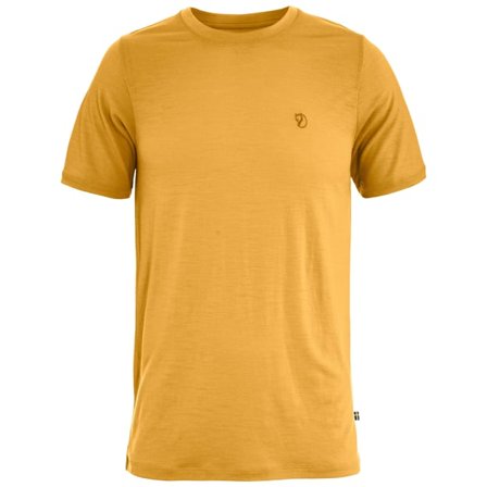 Fjällräven Abisko Wool SS L - male - Ochre - T-Skjortes & tank Topps