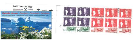 Grønland 1989 - AFA H-1 - Frimærkehæfte - Postfrisk