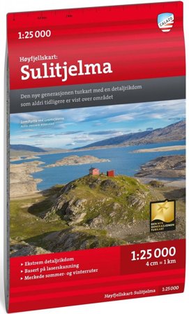 Calazo Høyfjellskart Sulitjelma 1:25 000