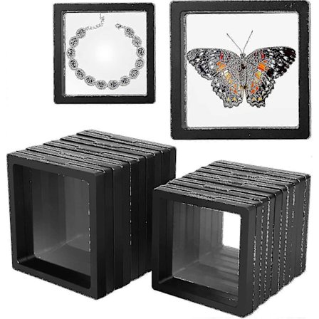 10 st Flytande Displayfodral, 3D Flytande Ram Display H D, Transparent PE Smyckesförvaringsbox För Cen S Aa Ls Prover Ch