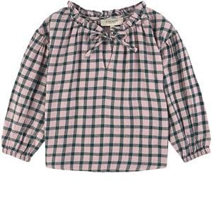 A Monday in Copenhagen Dawn Pink Elisa Checked Blouse 10 Years - Tops - 10 years - Pink