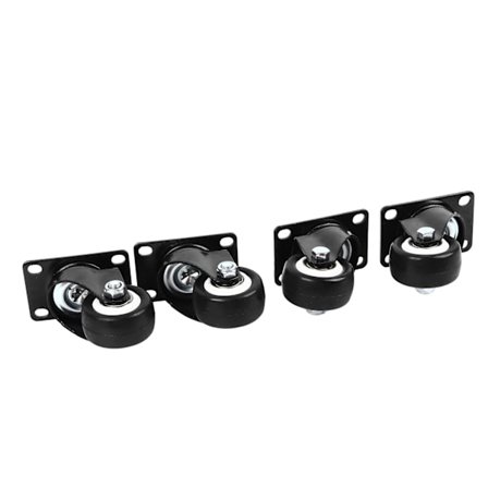 4 pakke 2,5 tommer lydløse drejelige hjul 360 graders rotation til møbler og køleskabe