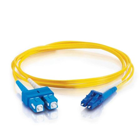C2G LC-SC 9/125 OS1 Duplex Singlemode PVC Fiber Optic Cable (LSZH) - koblingskabel - 2 m - gul