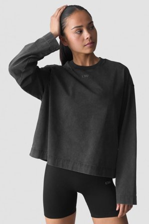 Everyday Relaxed Long Sleeve Stonewashed Black