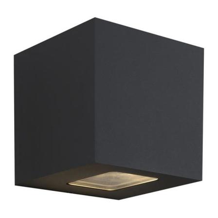 Hide-a-Lite Cube XL I Væglampe 3000K, 925 lm, 80°, 12,5W, IP65 Antracit, Belysning