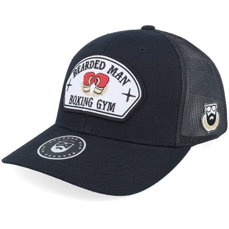Bearded Man - Nero trucker Cappellino - Bearded Boxing Gym Black Trucker @ Hatstore