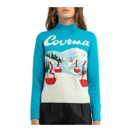 MC2 Saint Barth, Turtlenecks Blauw, Dames, Maat:S