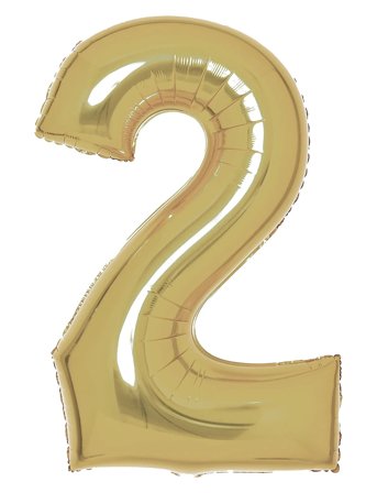 Number Foil 2 White Gold 86 Cm Gold IPK