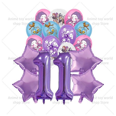 KPop Demon Hunters fødselsdagssæt: dug, tallerkener, kopper, balloner, kagetopper til børn