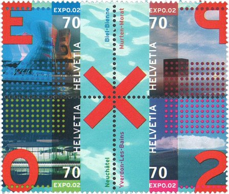 Schweiz - EXPO 2002 - Postfrisk sæt 4v