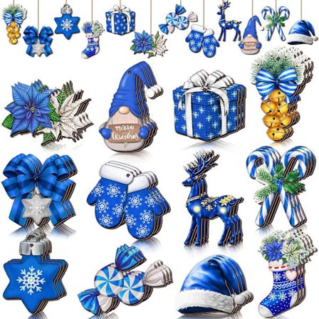 #36 st julgranspynt i trä Vintage tomte barn