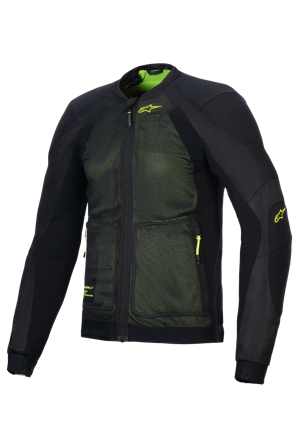 Motorjas Alpinestars Troop-Air Zwart/Fluo Geel M