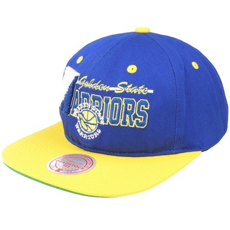Mitchell & Ness - Azul snapback Gorra - Golden State Warriors Varsity Letter Blue/Yellow Snapback @ Hatstore