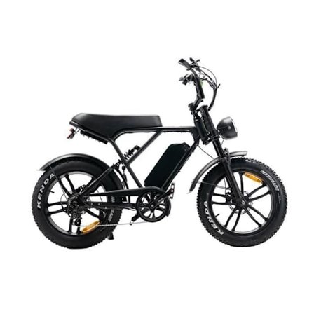 OUXI H9 Elektrisk Fatbike – Indbygget alarmsystem – NFC-chip - 20 tommer – 250W motor – 7 gear – Rækkevidde på 60 km – Sort