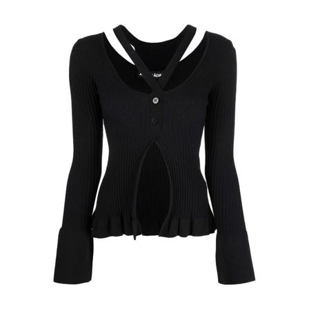 Andrea Adamo Long Sleeve Tops , Zwart , Dames , Maat: S