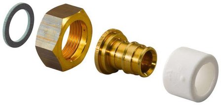 Uponor 1870223 Nippel 20 x 22 mm, med løpemutter, Installasjon