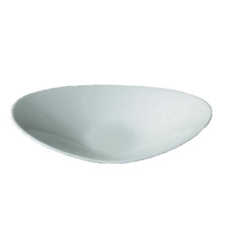 Stor porcelænstønde - oval - 3-pak Vit