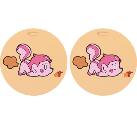 2-Car Cup Hållare Underlägg Absorberande Söt Rolig Rolig Trendig tecknad Gul