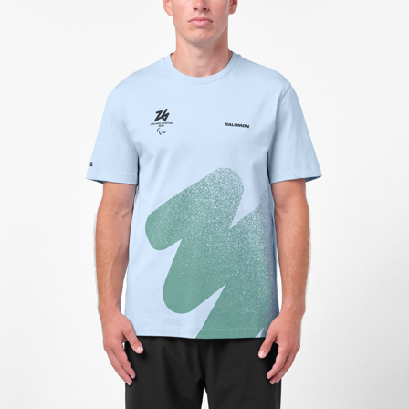 Salomon - Top strati di base Gold Para Graphic Tee Uni - Clear SKY