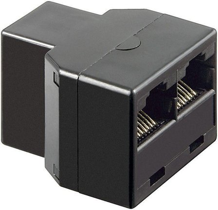 MicroConnect Y-ADAPTER - nettverksplitter - svart