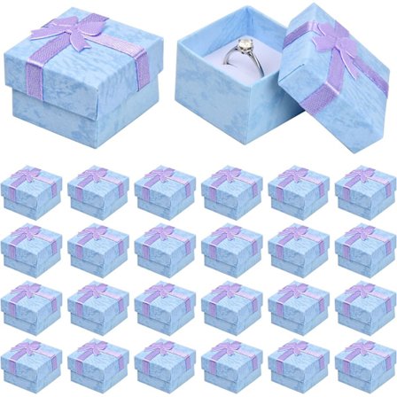 24 st, 4x4x3cm Petite Boite à Bijoux, Boîte de bague, Boite C