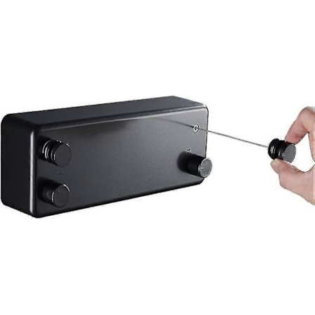 Uttrekkbar Klesnor Kraftig Innendørs og Utendørs Klessnor Dobbel Tau Klesstativ For Hotell Hjem Balkong Vaskeri (svart)