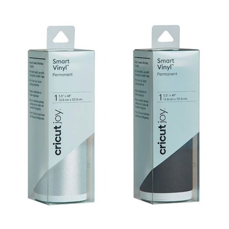 2 st blanka permanenta vinyler 122 x 14 cm - svart, silver