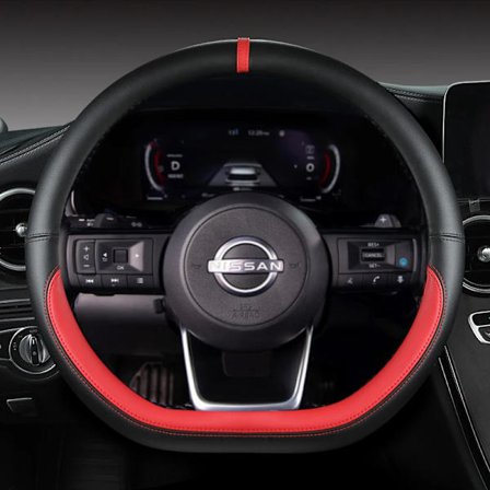 D-formad rattkåpa för kompatibel med Nissan X-Trail Qashqai March Serena Micra Kicks 2017-2023 Altima Teana 2019 Sentra 2022