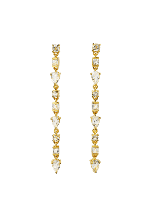 Syster P Pam Long Earrings Gold Örhängen Dam Guld ONESIZE