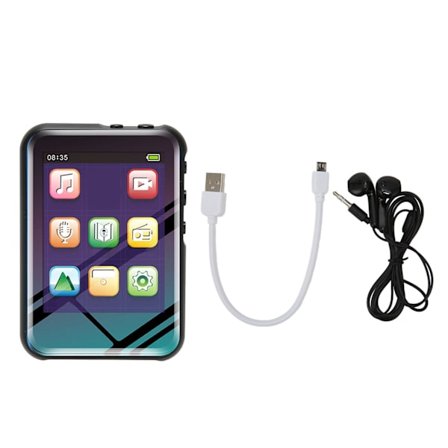 2,4-tums MP3-spelare Bluetooth 4.0 HD HiFi Stöd FM E-bok Brusreducering Röststyrning MP4-inspelare för läsning Lyssning Neutral Engelska Svart 8 GB