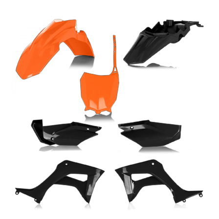 Kit Plastiche Completo Acerbis Arancio-Nero - Honda CRF 110F 2019-2022