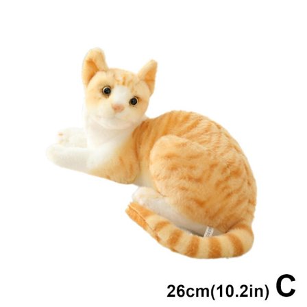 Siamesisk Katt Plyschleksak Simulation Söt Katt Husdjursleksak