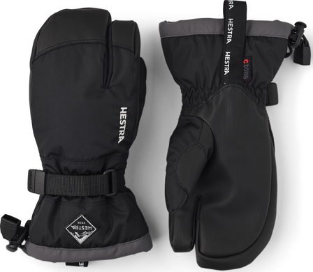 Hestra Gauntlet CZone Junior 3 Finger -lasten toppahanskat (Black) - Hestra