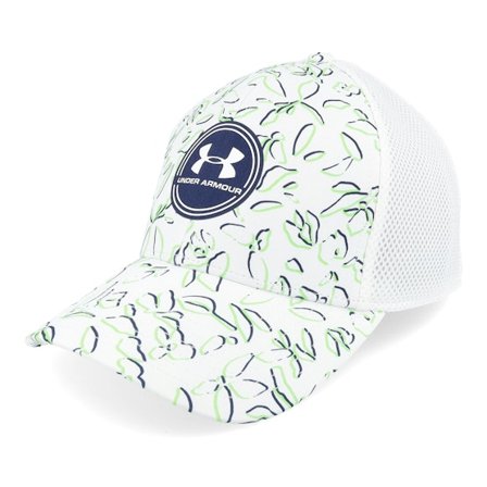 Under Armour - Hvid flexfit Kasket - Iso-chill Driver Mesh White Flexfit @ Hatstore