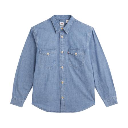 Levi's, Relaxed Fit Western Shirt Blauw, Heren, Maat:M