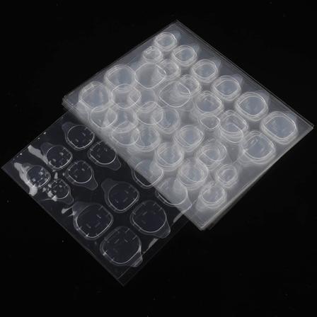 10 Ark / 240 Stykker Dobbeltsidige Negleklistremerker, Falske Negle Klistremerker