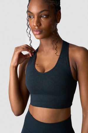 ICANIWILL - Soft Seamless Sports Bra Navy Melange - Sports-BH - Damer - Træningstøj fra ICIW