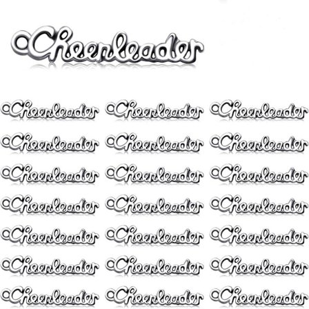 100 st Cheerleader Charm Sport Charm Letter Charm