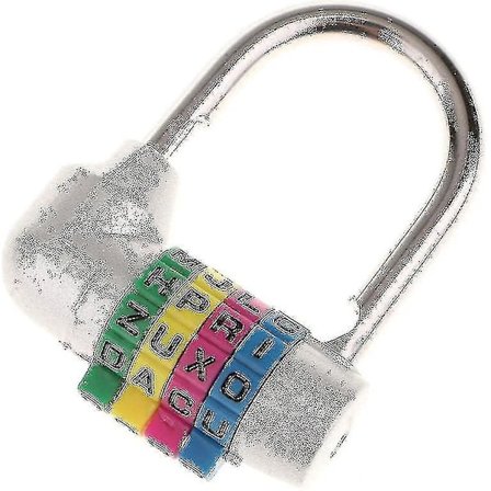 2-pack 4-siffrigt kombinationslås med ratt - Silver