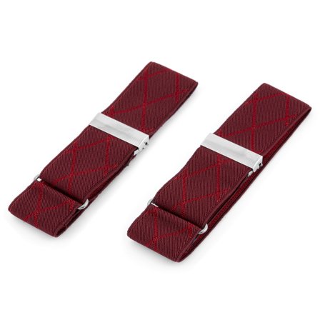 Reggimaniche bordeaux con fantasia a rombi per uomini - Reggimaniche per camicie