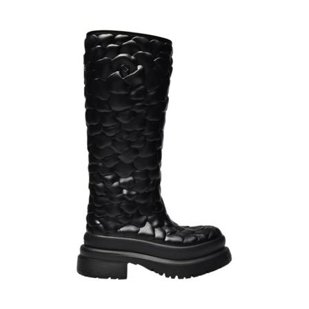 Valentino Garavani Rainboot T. 30/50 in Czarny Leather , Zwart , Dames , Maat: 37 EU Laarzen
