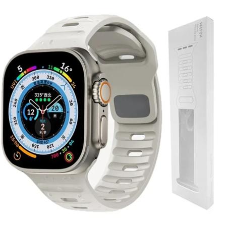 Mjuk silikonrem för Apple Watch Band Ultra 2 49mm 44mm 45mm 42mm 41mm 42mm sporturband iwatch Serise 5 6 7 8 9 armband starlight-BOX19 38mm 40mm 41mm