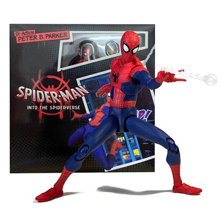 Marvel Legends Sentinel Spiderman Actionfigur Spider-Verse Miles Sv Shf Morales Peni Parker Animefigurer Statue Leke