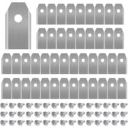45 x Titanerstatningsblader, klipperblader for alle Husqvarna Automower, Gardena, Yardforce robotgressklippere, Heavy Duty (3g/0,75mm) med
