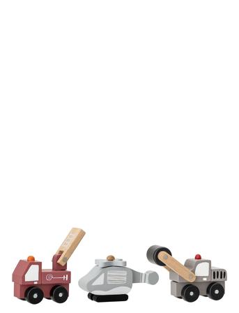 Ariston Toy Car, Grey, Mdf Set Of 3 Toys Toy Cars & Vehicles Toy Vehicles Multi/mønstret Bloomingville*Betinget Tilbud