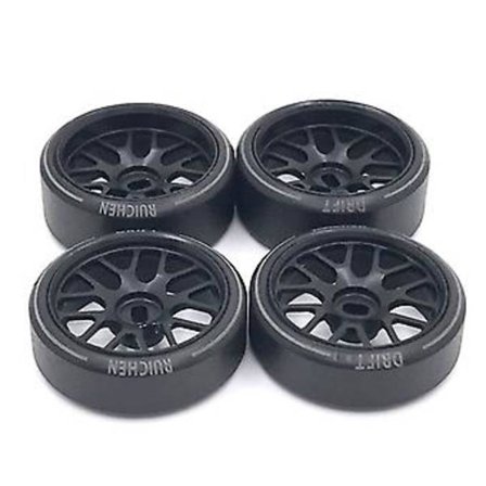 4 kpl Metalliset Vanneet Kovamuovista Drift-Renkaat 284131 K969 K989 P929 Mini-Z 1/28 RC-Autolle Upg
